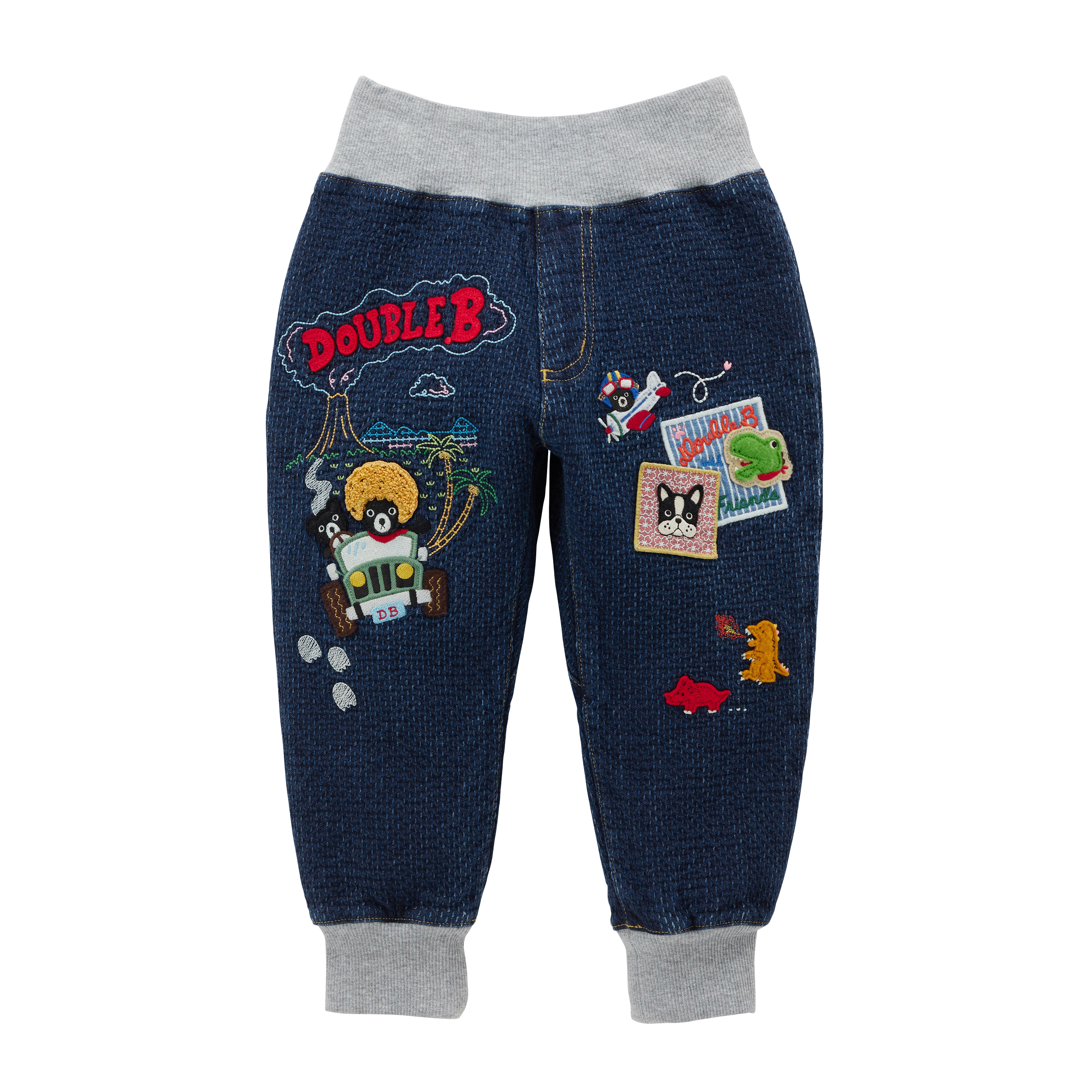 DB 牛仔刺繡長褲