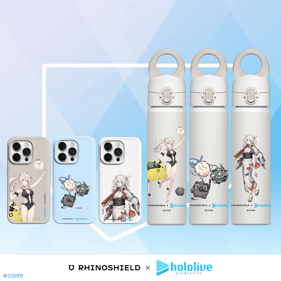 「官品代購」RHINOSHIELD x hololive 周邊 - 獅白ぼたん 手機殼/水樽 ♌