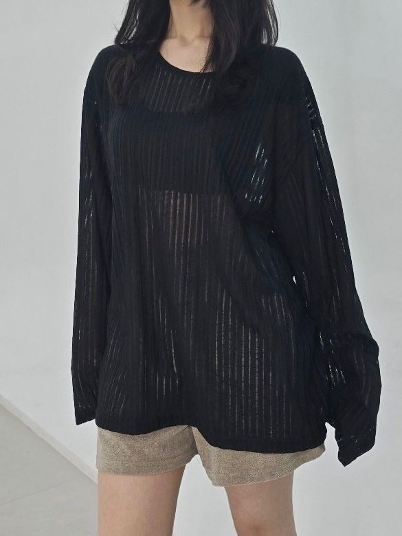 淨色暗間長袖衫 TAC-0245T