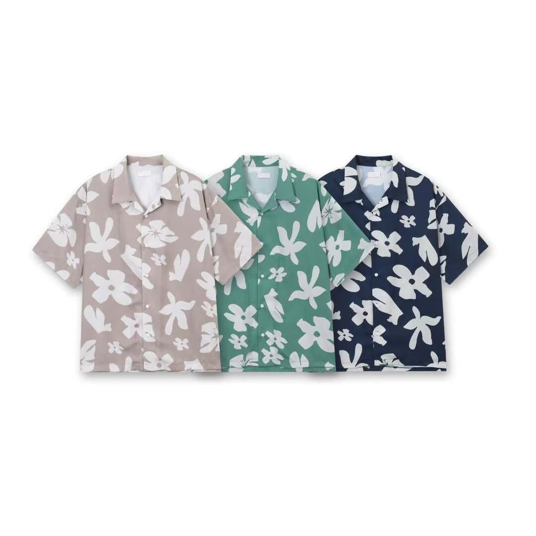 樹葉圖案短袖恤衫 TAC-0250S