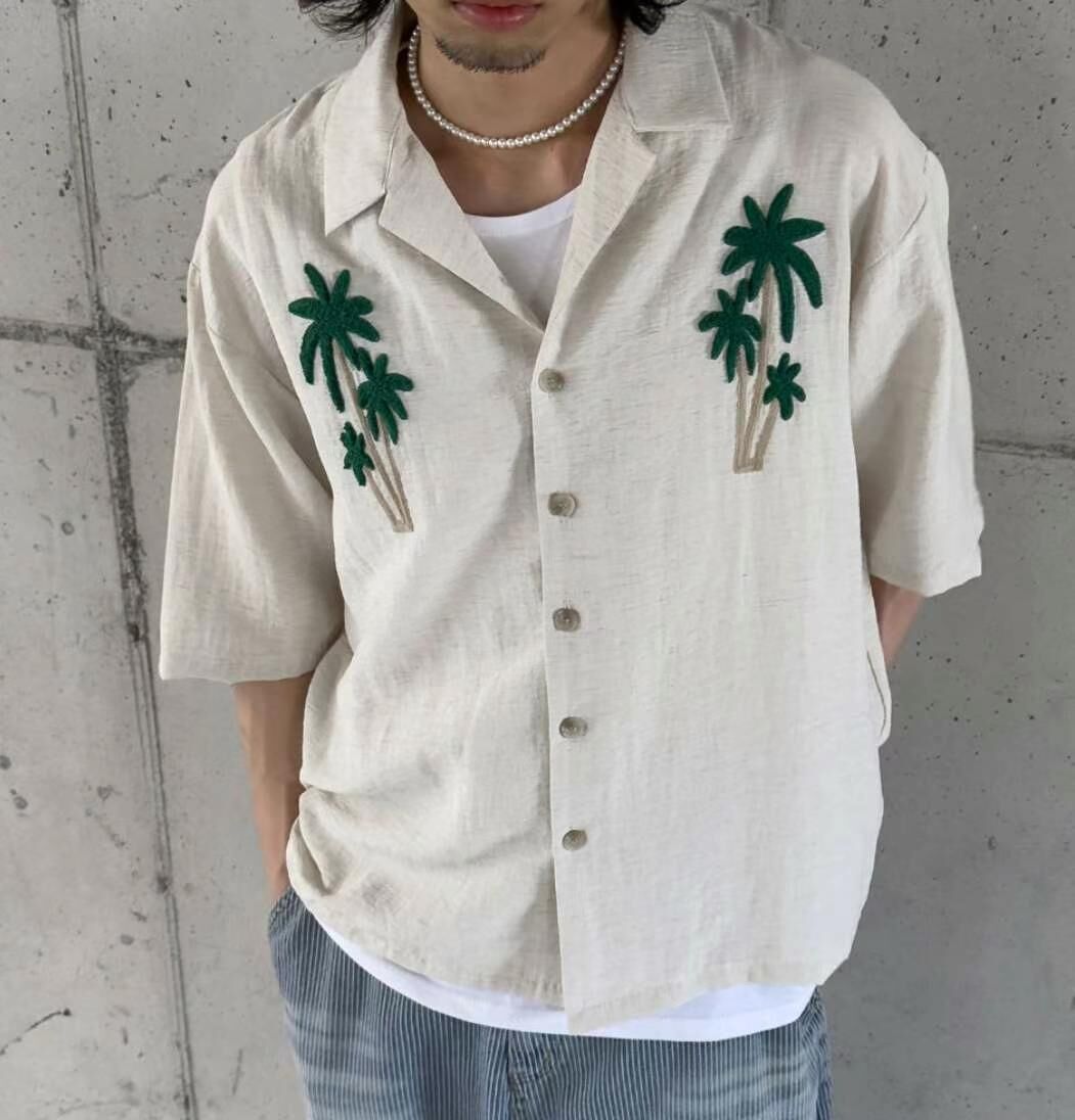 椰樹圖案短袖恤衫 TAC-0255S