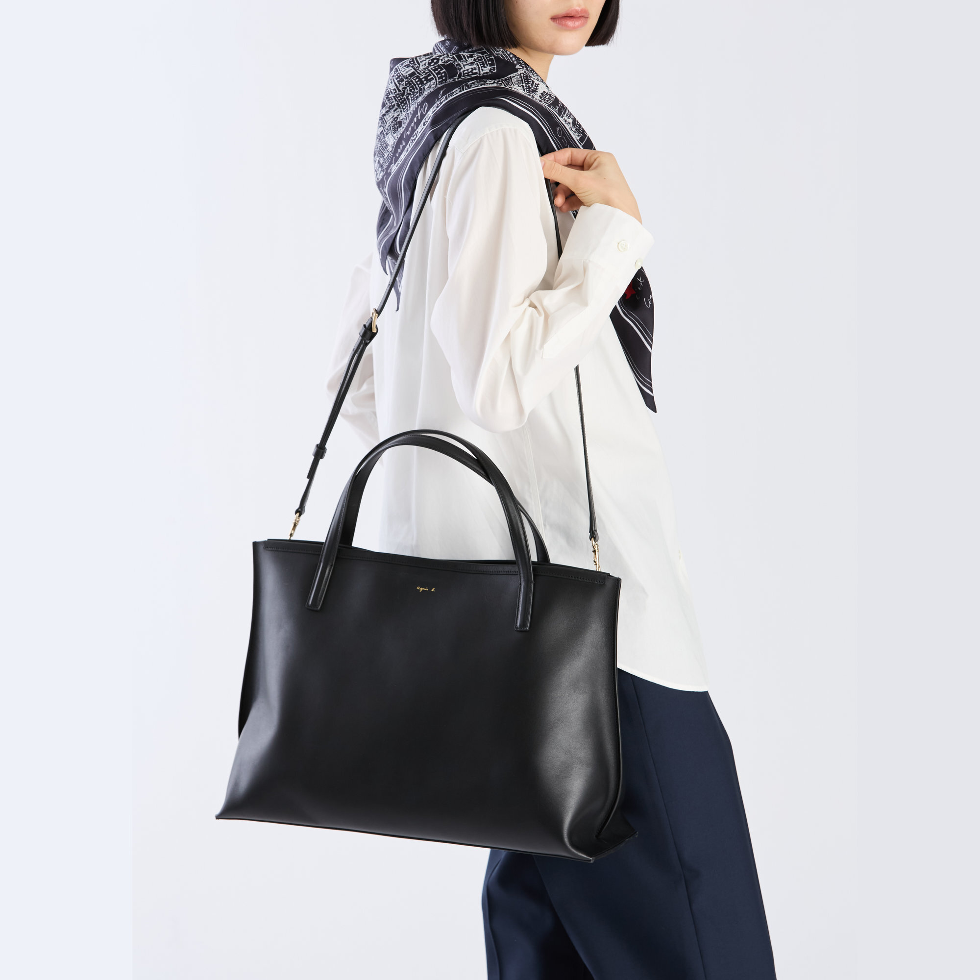 agnès b. 女裝皮革手提袋