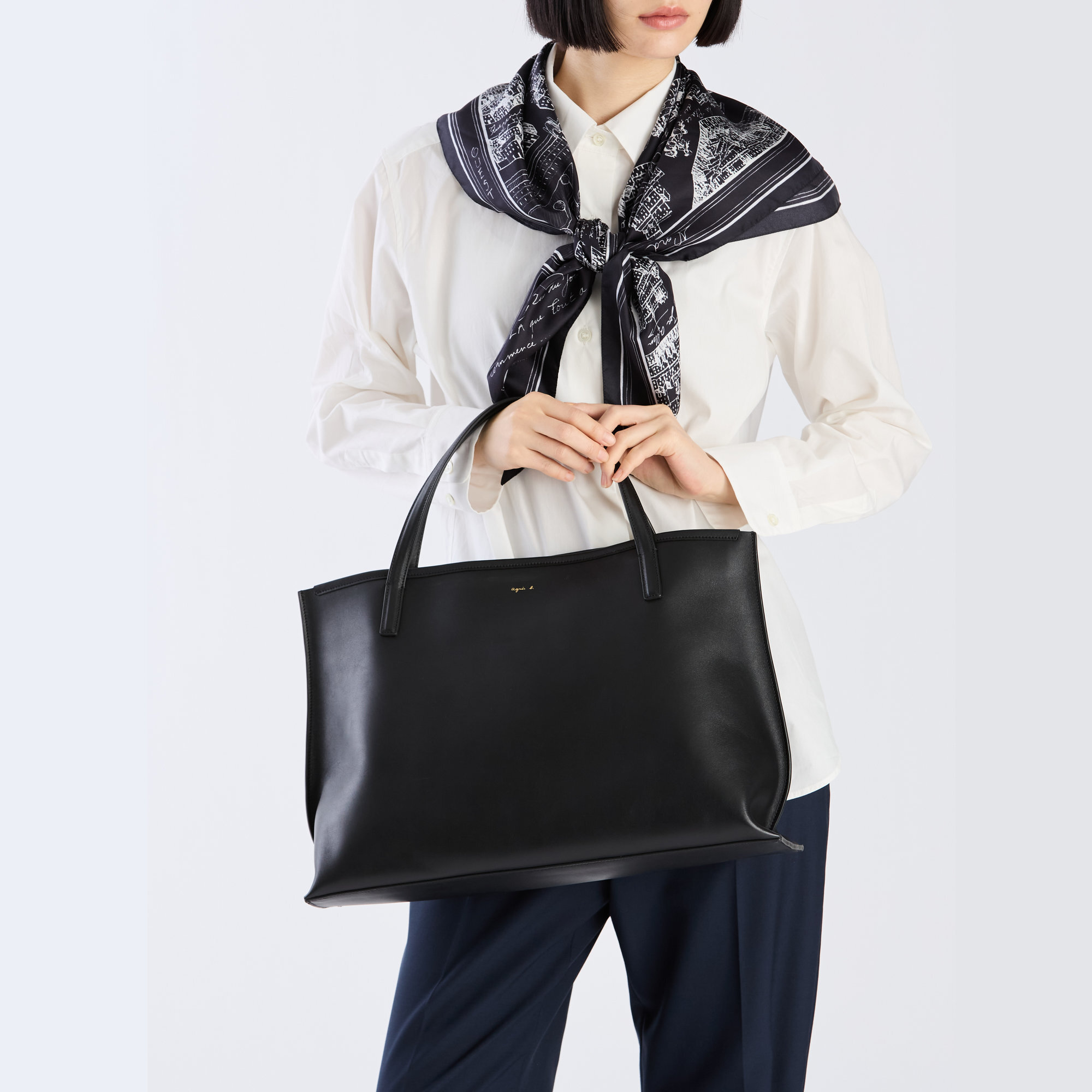 agnès b. 女裝皮革手提袋
