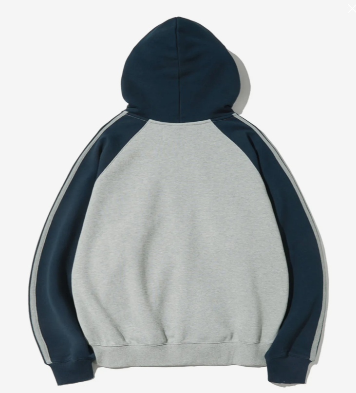 HONDA 本田 /  Honda Point logo Raglan Hoodie Zip-up_Gray / HFS1HZ304AMG /  AIG25