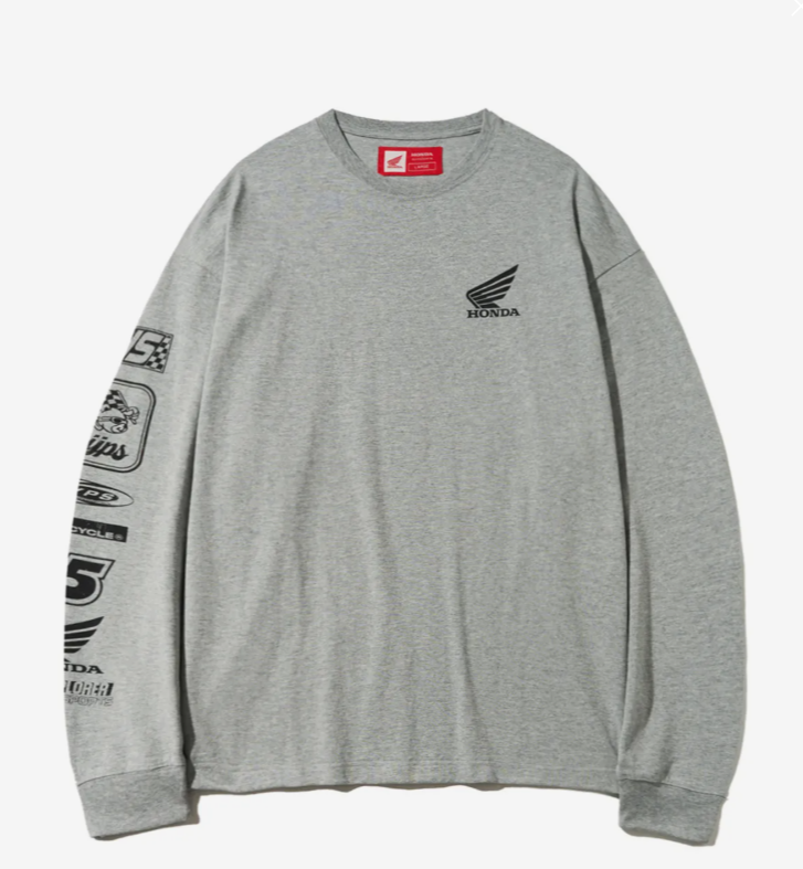 HONDA 本田 /  Honda Small Wing Racing Long sleeve_Gray / HFS1LS306AMG /  AUG25
