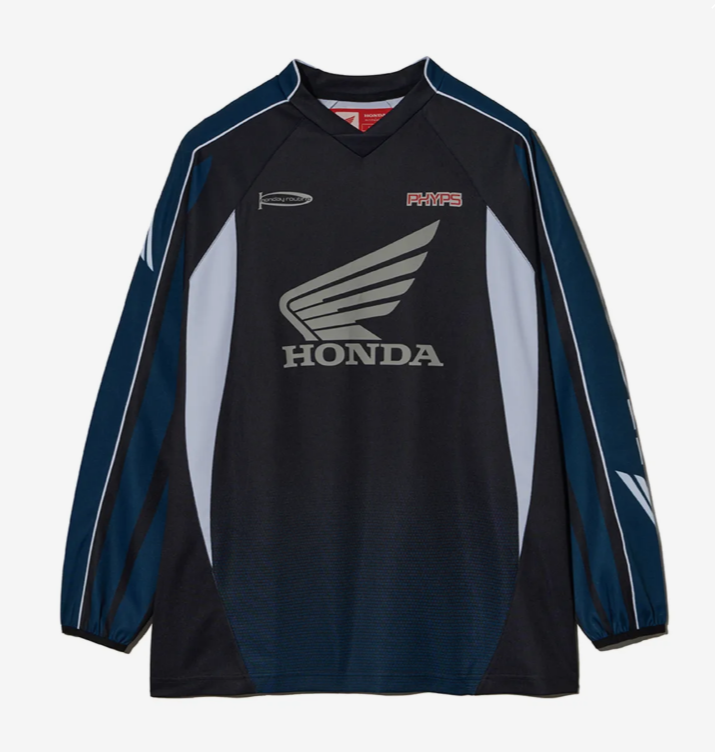 HONDA 本田 /  Motorcycle Piping Jersey Blue / HEF1LS304AB /  AUG25