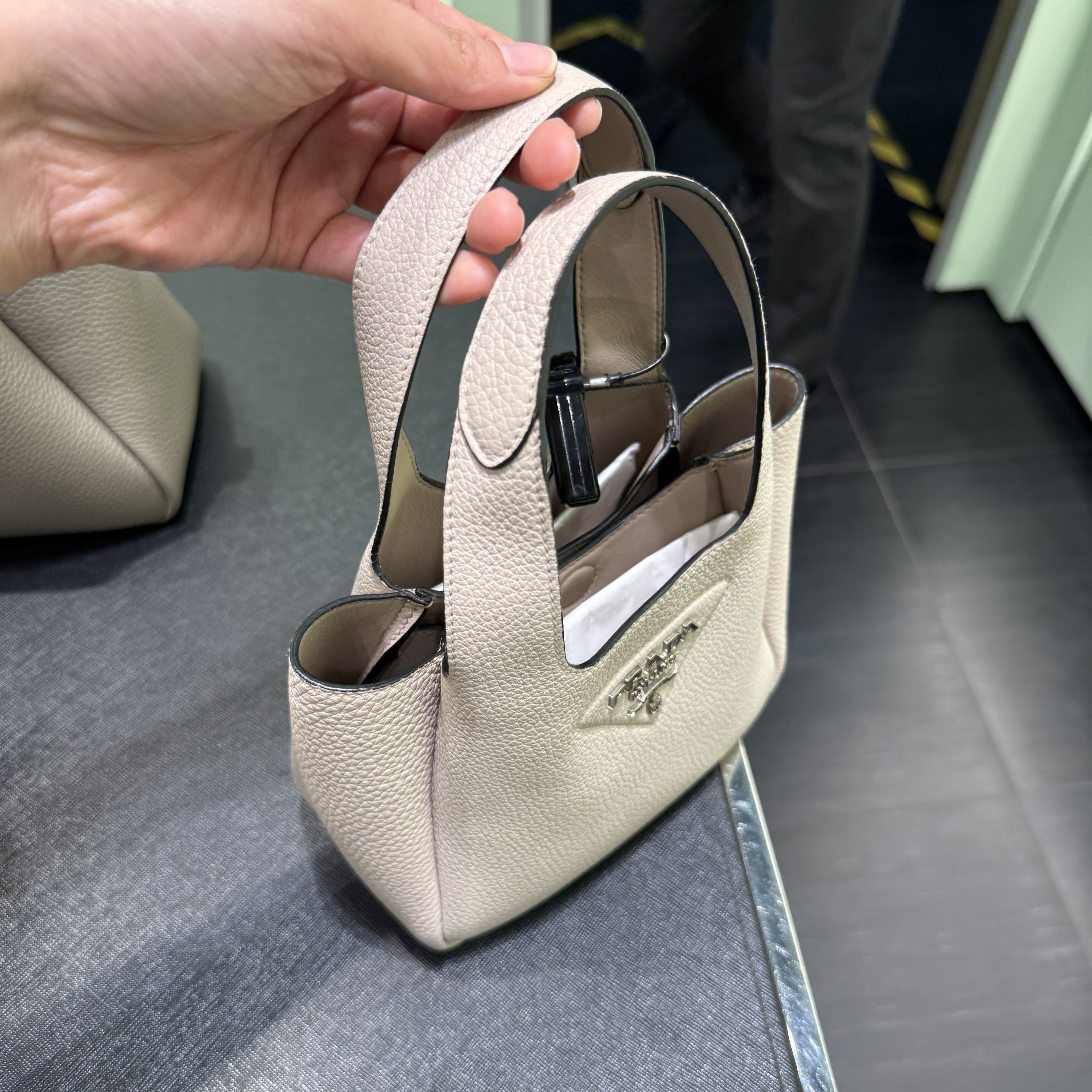 Prada Leather Mini Handle Tote Bag 1BA349