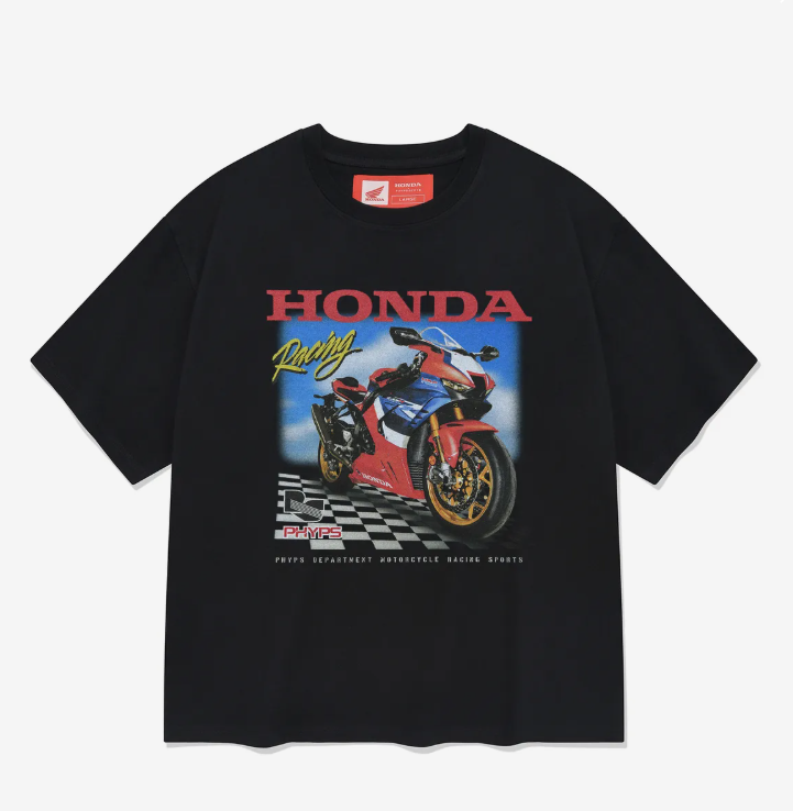 HONDA 本田 /  Racing Fire Blade T-shirt Black / HEM1SS305ABK / AUG25