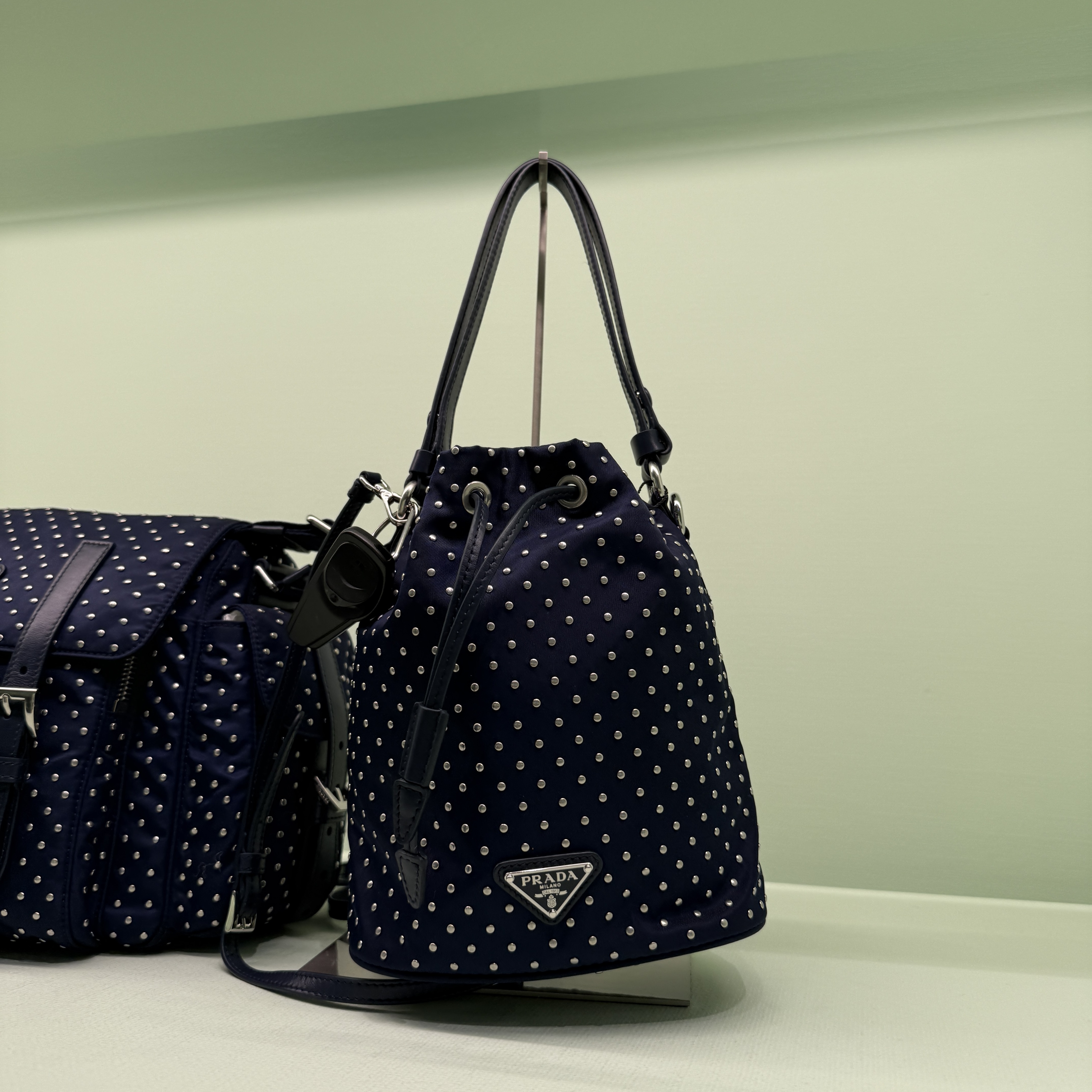 Prada Re-edition 1978 Re-nylon with studs Mini Bag 3 colors 1BE067
