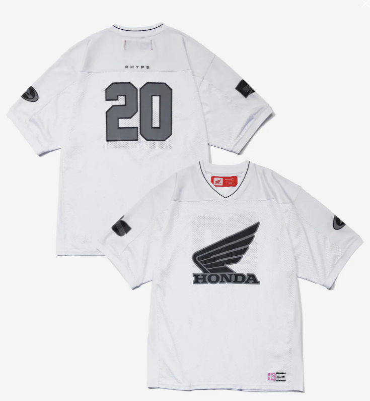 HONDA 本田 /  Original Wing logo Mesh T-shirt White / HEM1SS170AWH / HFM1SS170SWH  /  AUG25