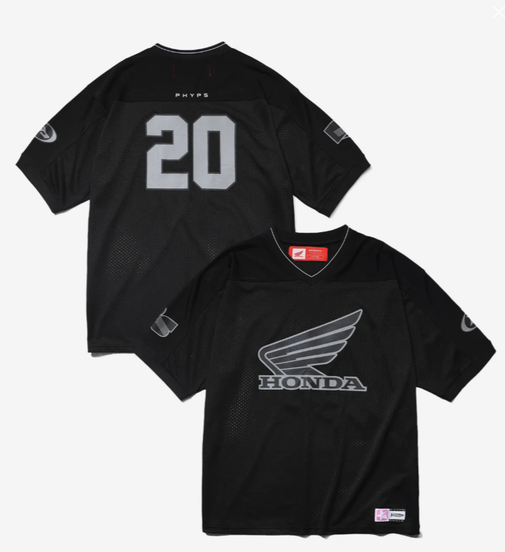 HONDA 本田 /  Original Wing logo Mesh T-shirt Black / HEM1SS170ABK / HFM1SS170SBK /  AUG25