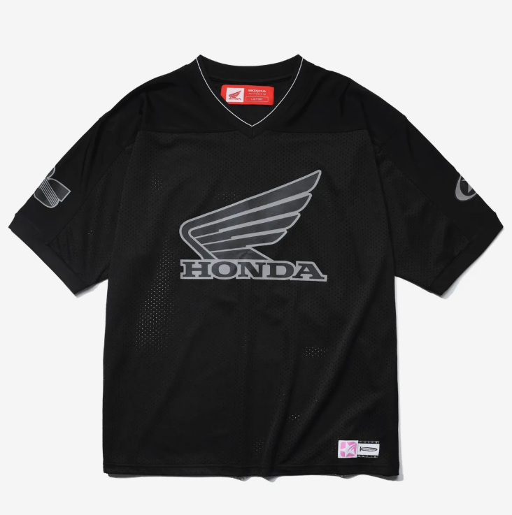 HONDA 本田 /  Original Wing logo Mesh T-shirt Black / HEM1SS170ABK / HFM1SS170SBK /  AUG25