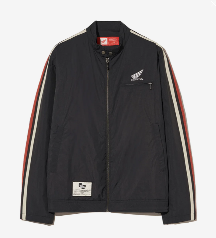HONDA 本田 /  Honda Nylon semi crop Track Jacket Black / HEF1JK302ABK  /  AUG25