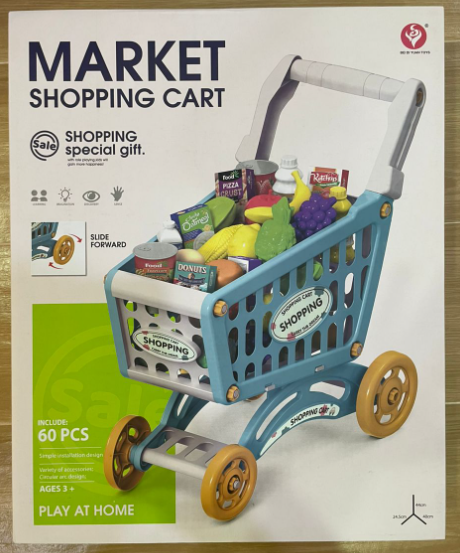 儿童购物车送28件水果日常用品 44x 40x 24.5cm