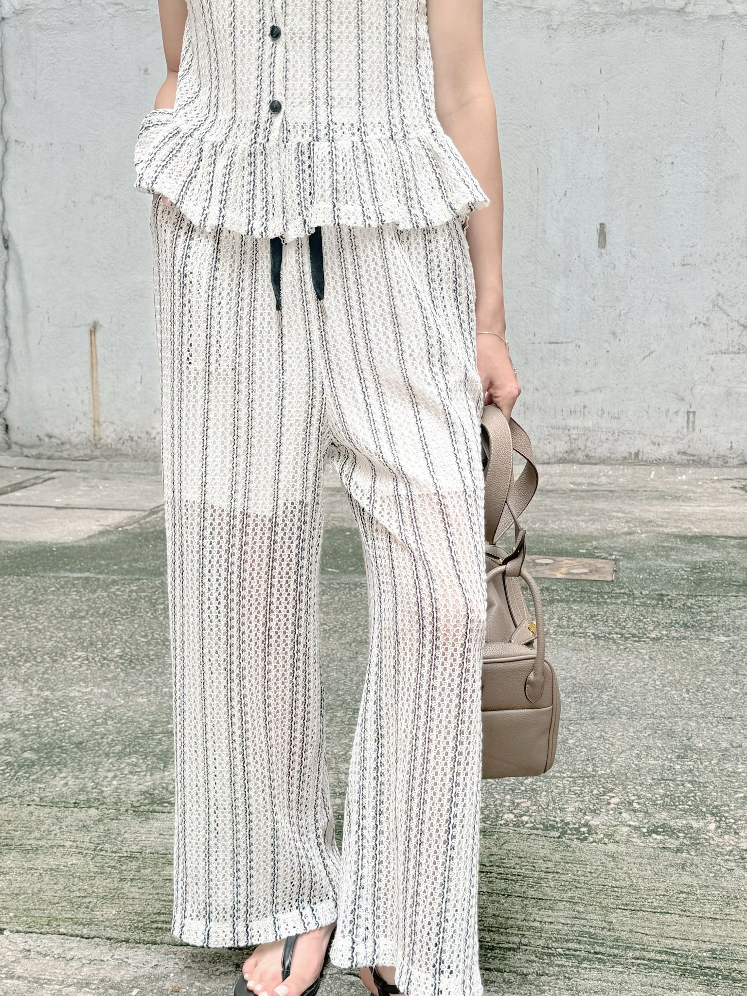 SET#7607 🤍飄渺無感洞洞織套裝