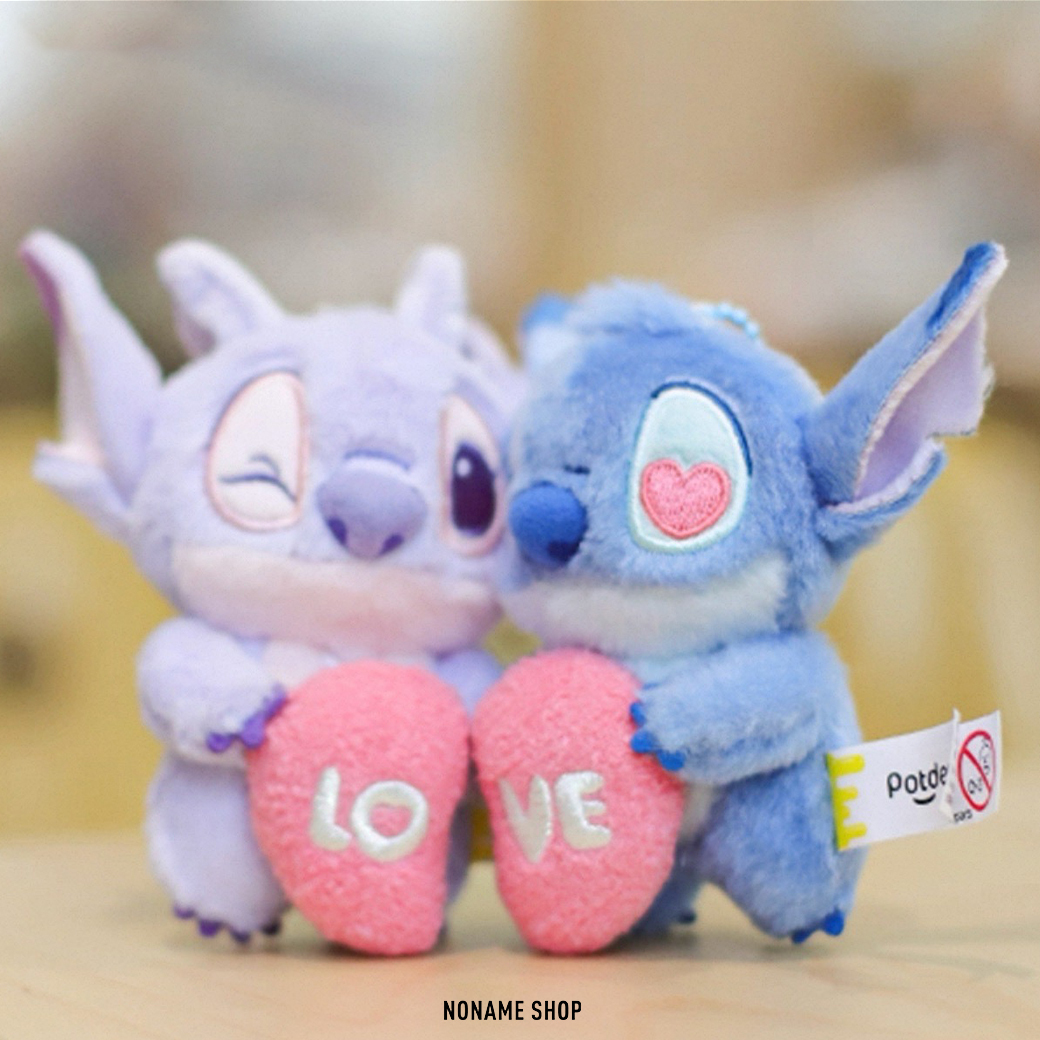 POTDEMIEL X DISNEY 迪士尼 史迪奇 安琪 情侶 告白組合 愛心 磁吸 毛絨 玩偶 吊飾