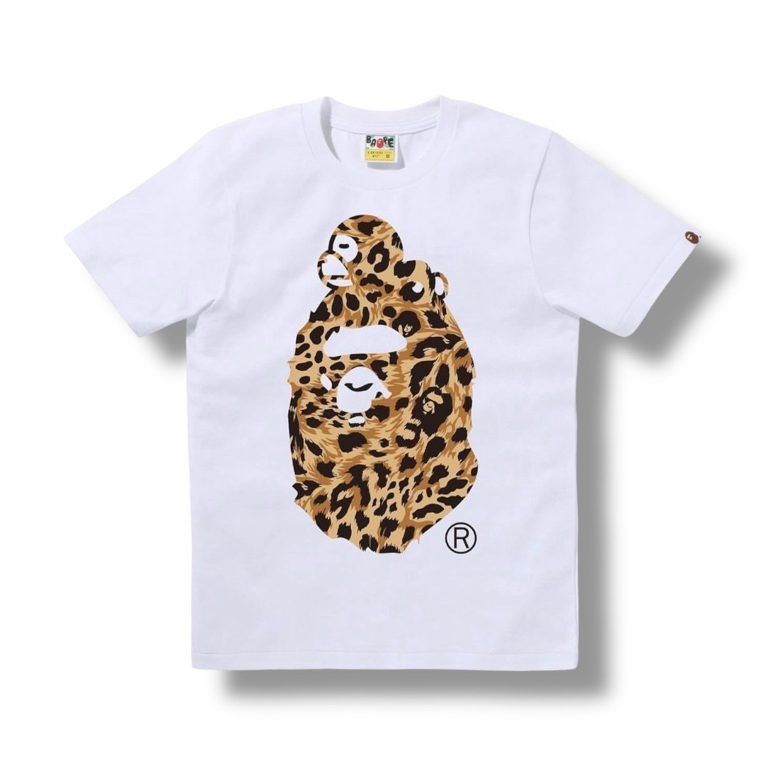 BAPE 豹紋系列 猿人頭 短袖 棕色款