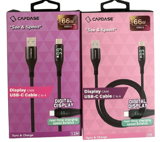 Capdase USB-A To C Cable Display CA66-1.2M / 2M - HC00-6601 / HC00-6701