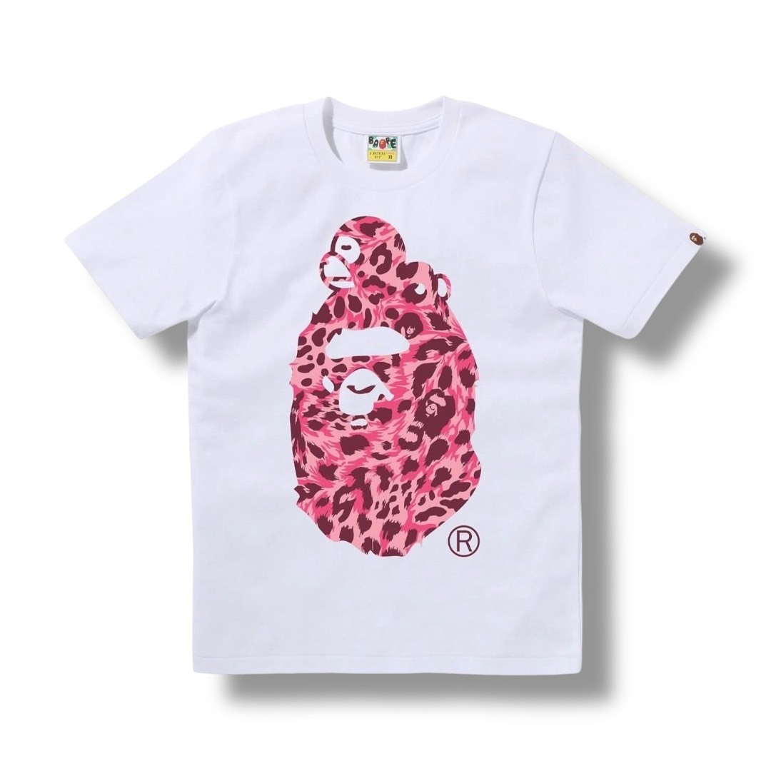 BAPE 豹紋系列 猿人頭 短袖 粉色款