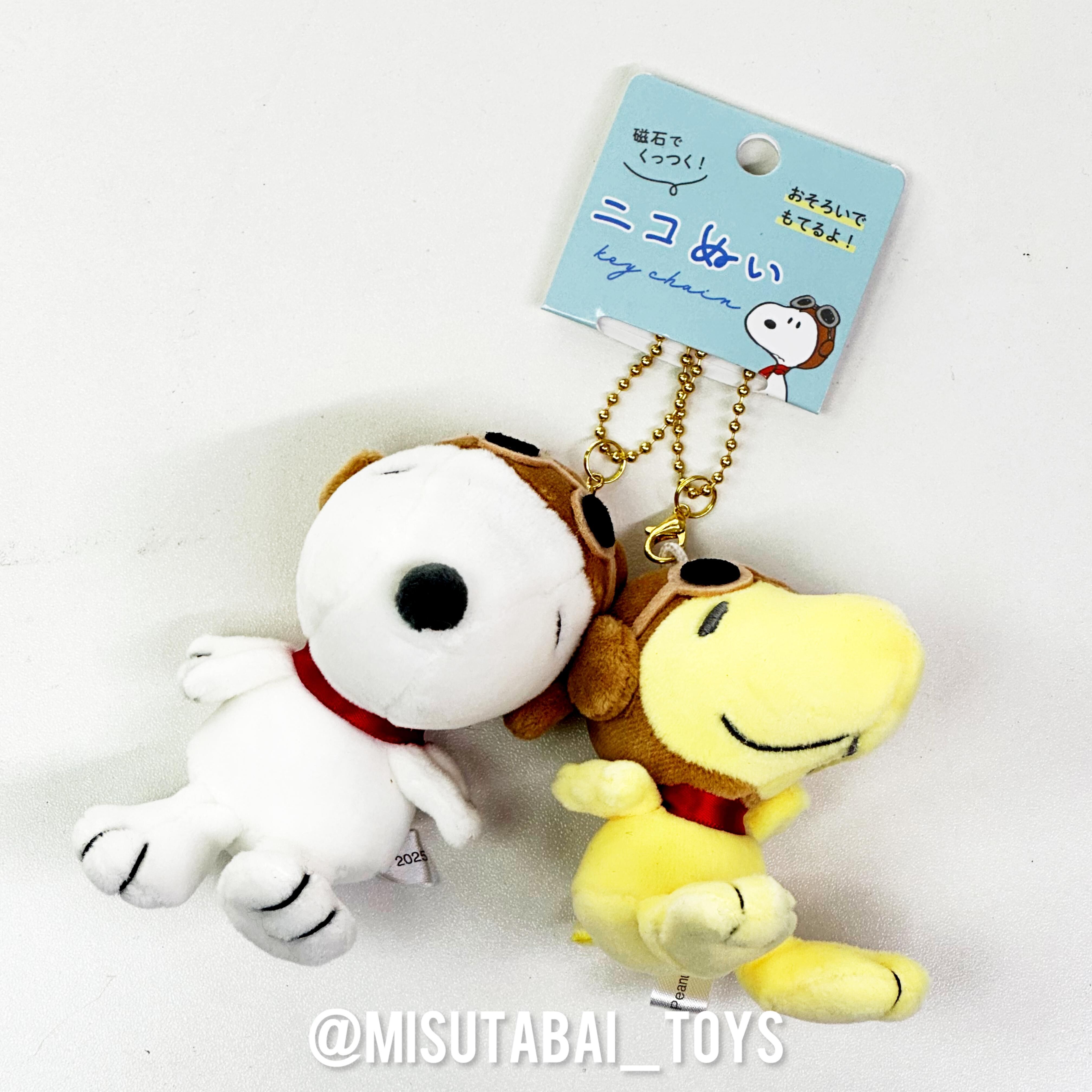 Snoopy 機師 & Woodstock 磁石貼面公仔掛飾