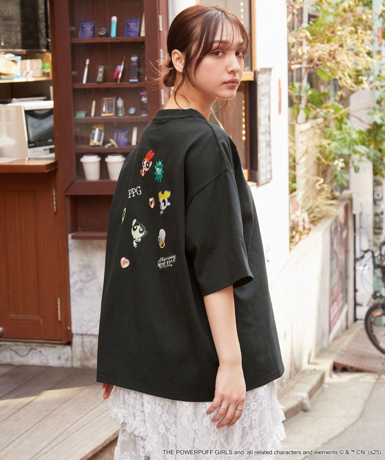 【預購】JN080203 MONO-MART 飛天小女警圖案刺繡短袖上衣