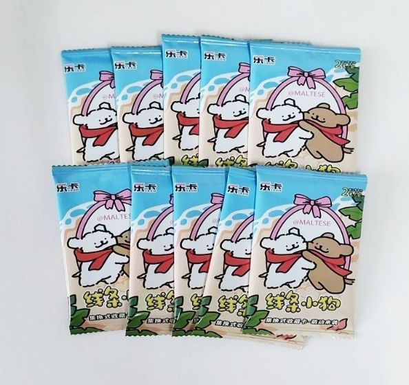 晚间直播优惠 线条小狗收藏卡 厚卡