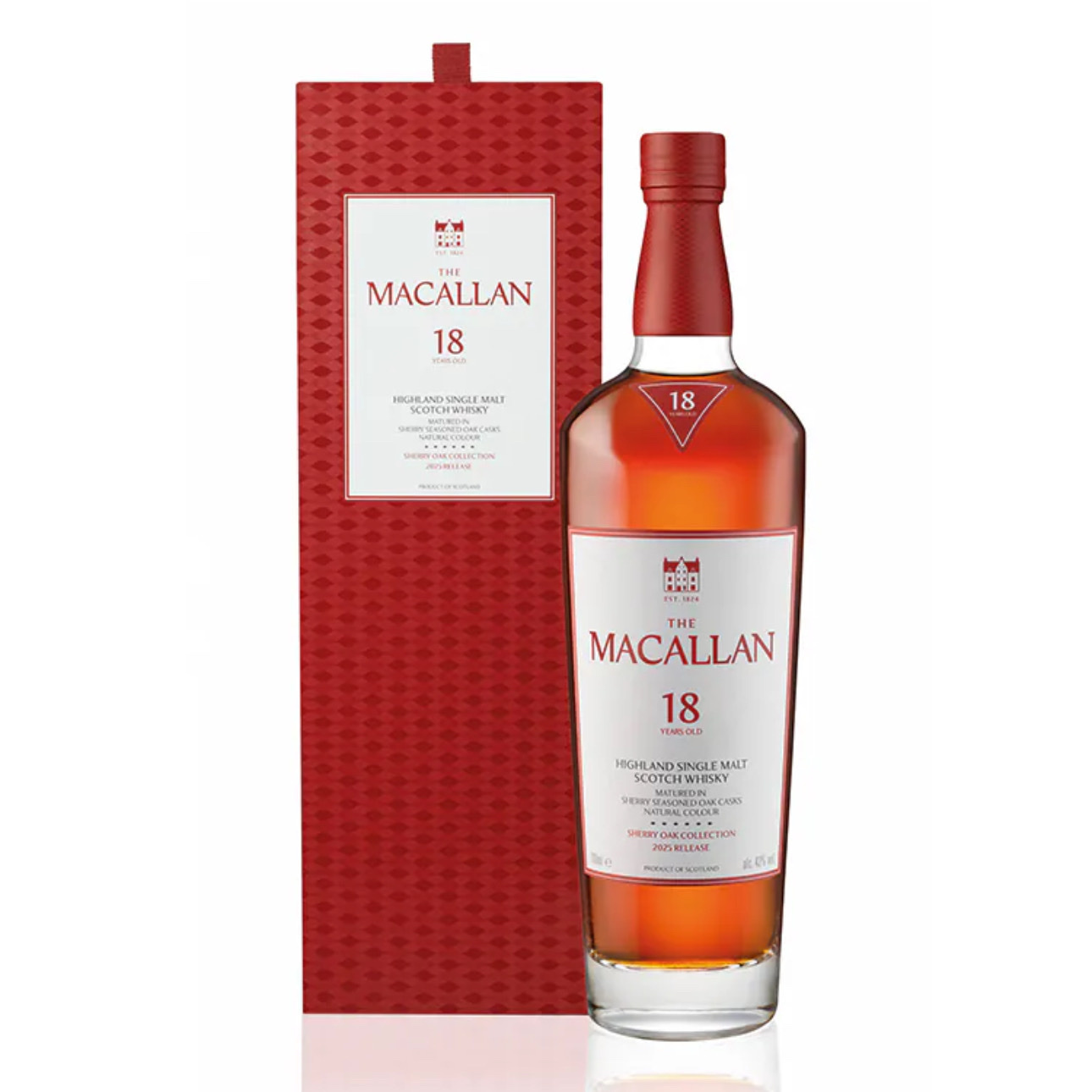 麥卡倫18年雪莉桶麥威士忌(新裝）The Macallan 18 Years Old Sherry Oak Whisky 2025/2026