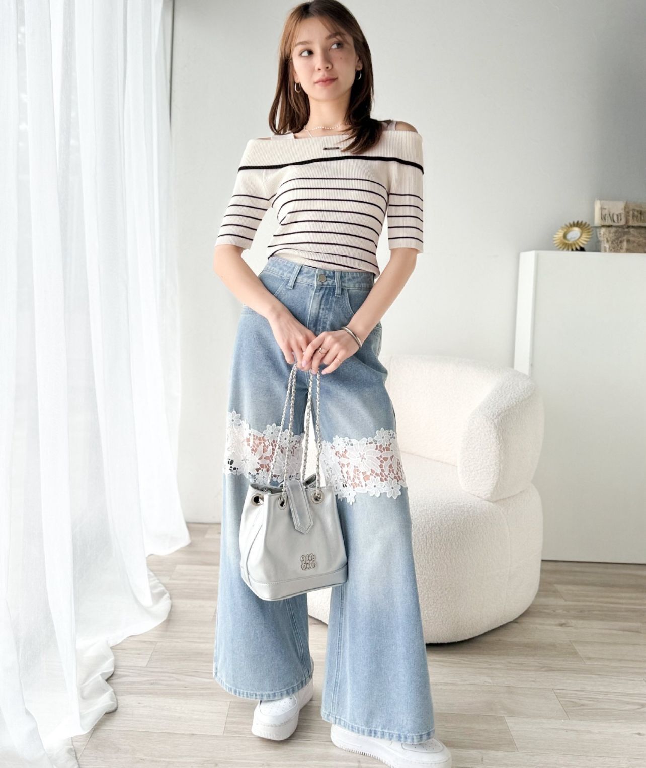 【預購】JN080207 mily bilet 露肩針織上衣