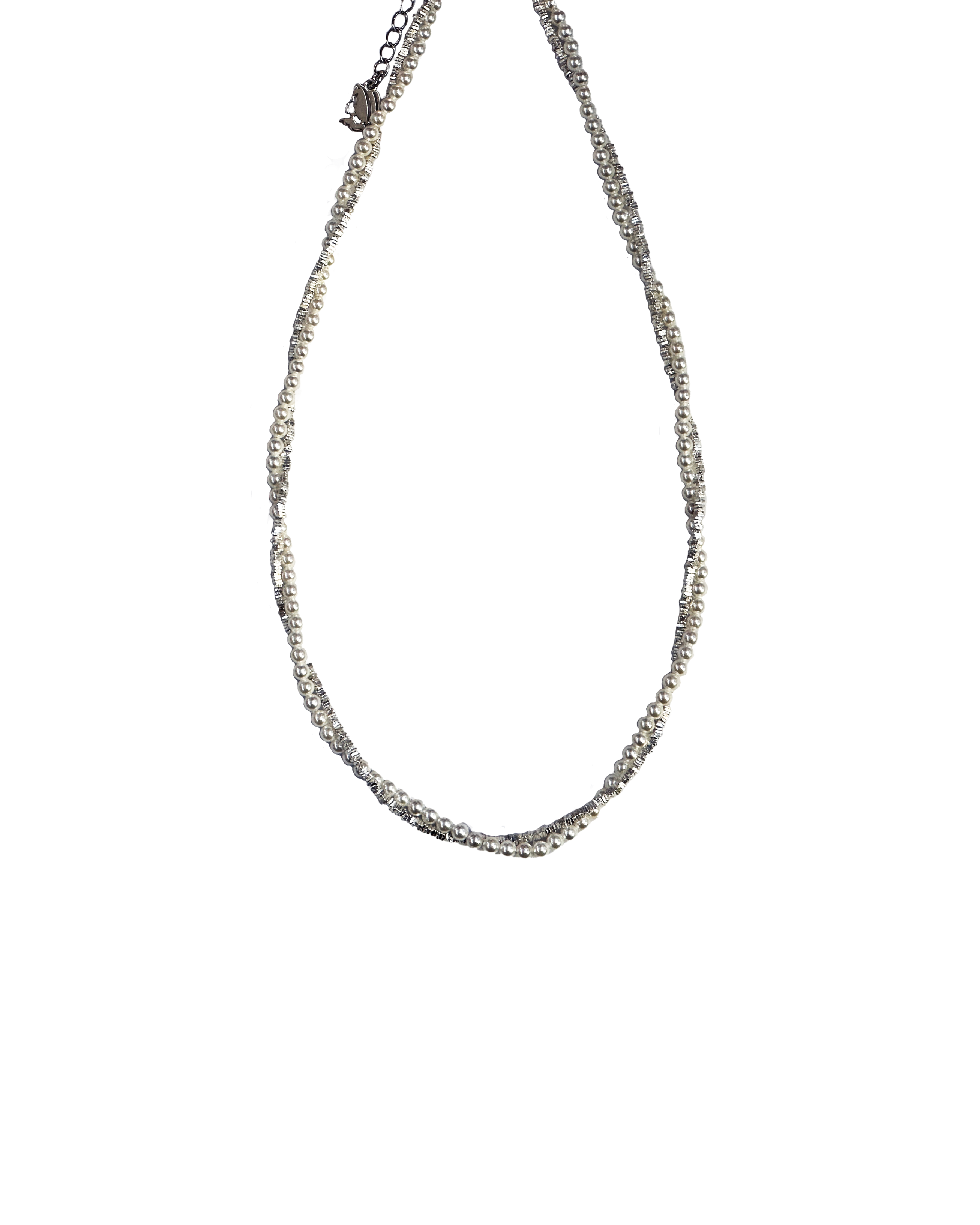 【 Kiki.co made】925純銀碎石拼貝珠頸鏈