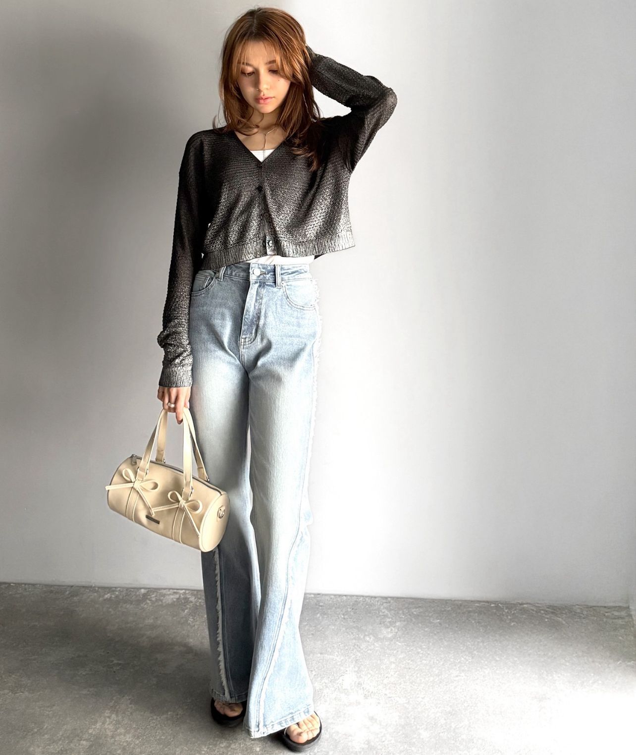 【預購】JN080211 mily bilet 短版V領外套