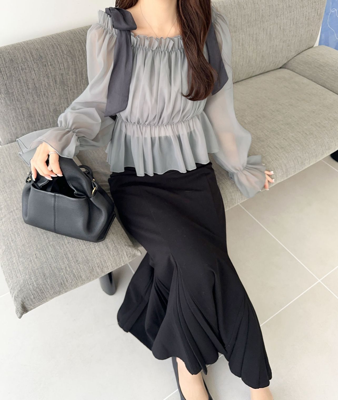 【預購】JN080212 mily bilet 露肩襯衫