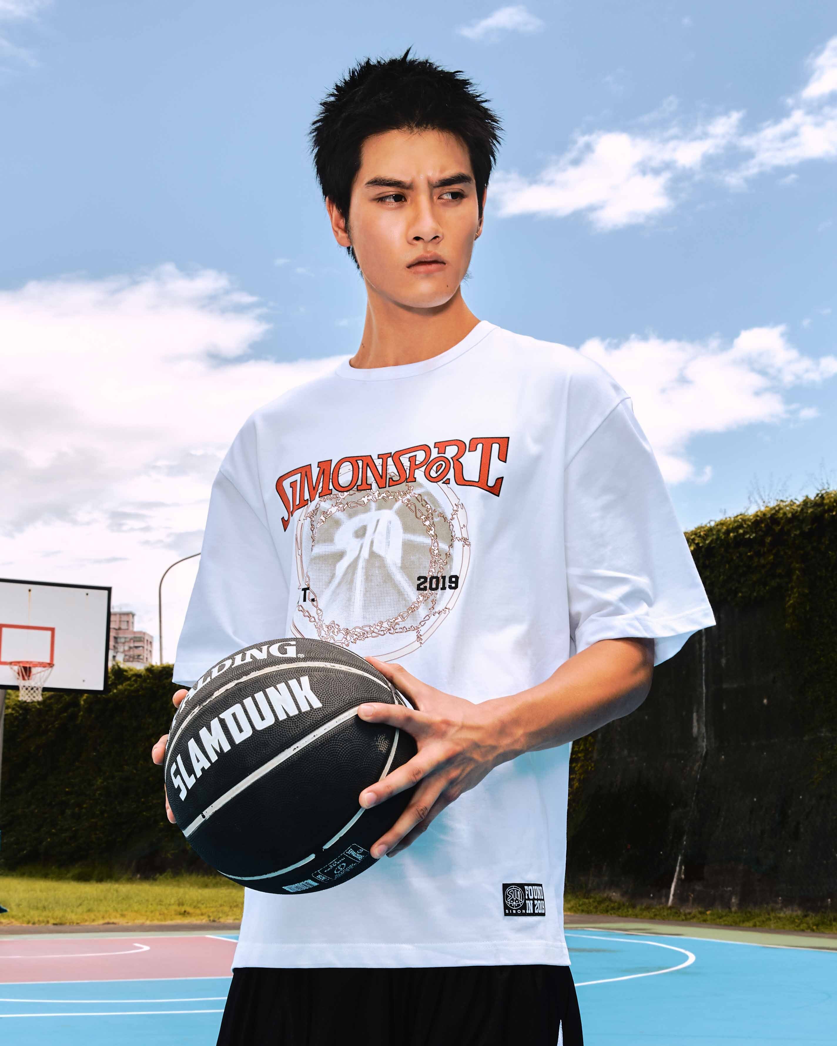 SIMON MADE TS-2523-02  SWISH籃網 下墜 短T