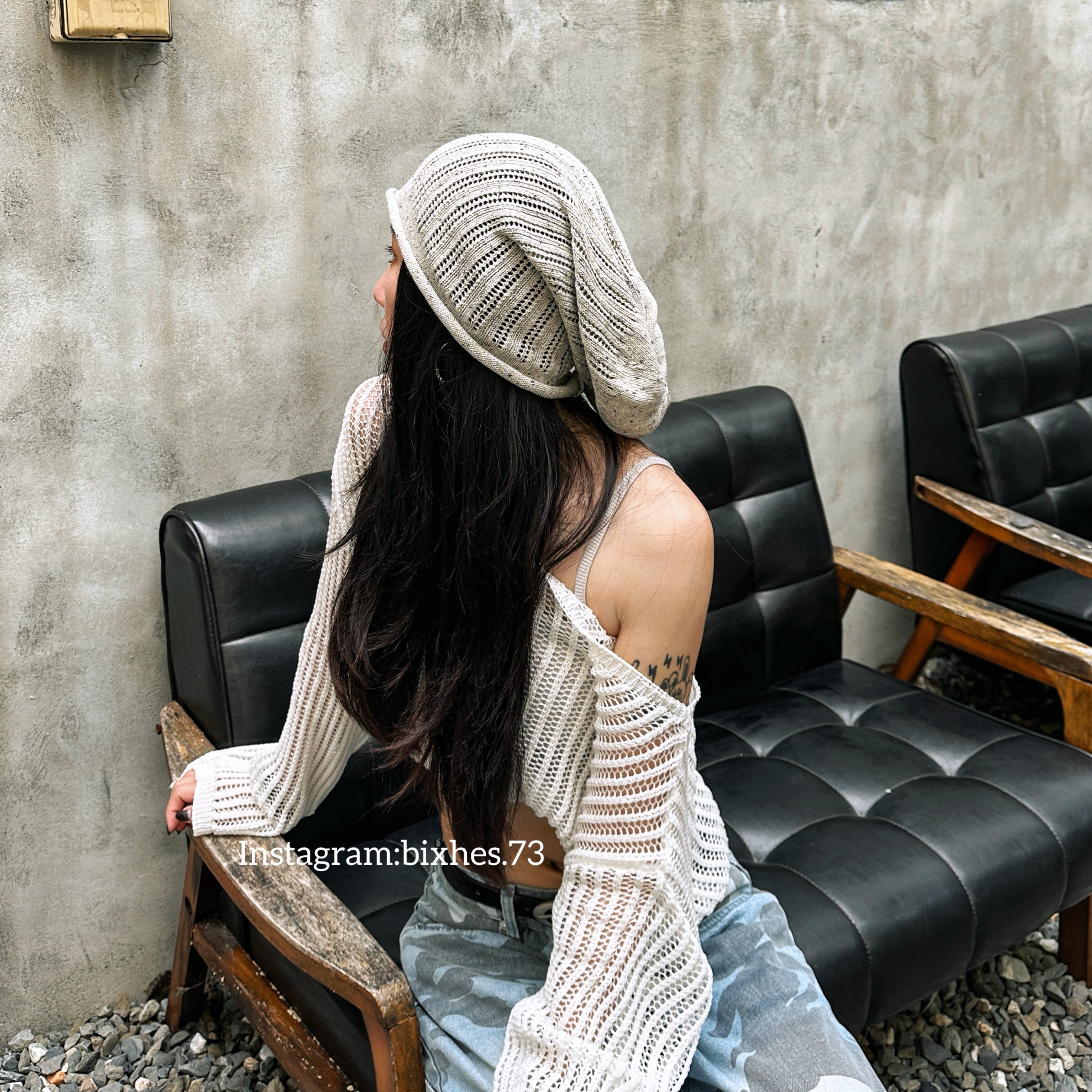 條紋堆堆帽(H00047)