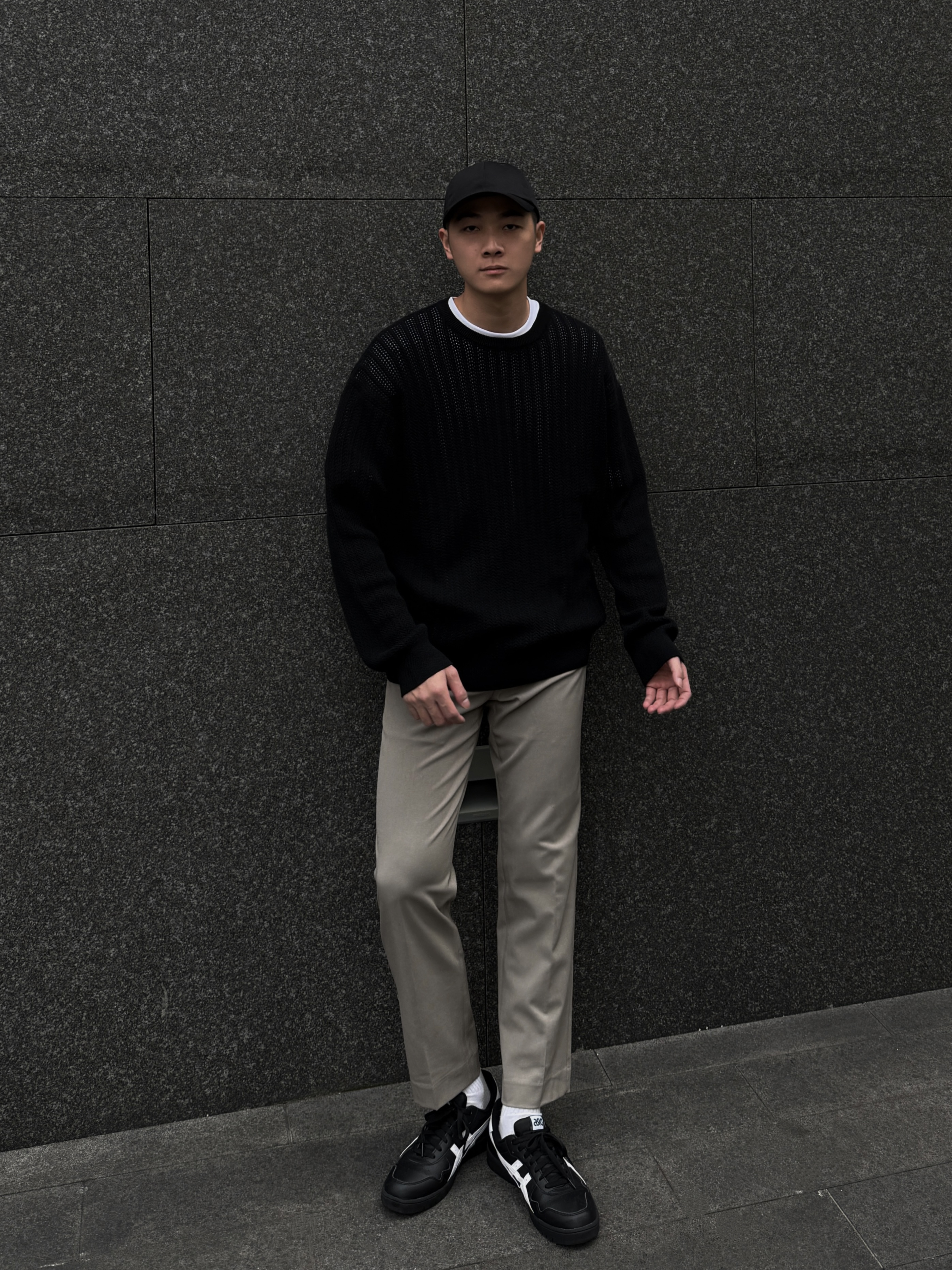 [1atm] 專利棉™- 網格針織修身上衣