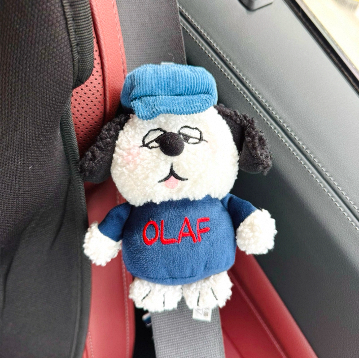 山莫 奧拉夫 OLAF 好夥伴系列 站崗 藍衣服 安全帶護肩套 多功能吊飾