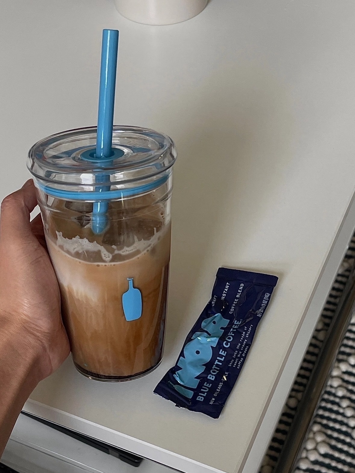 【現貨】 🔹日本限定Blue Bottle 透明 吸管杯