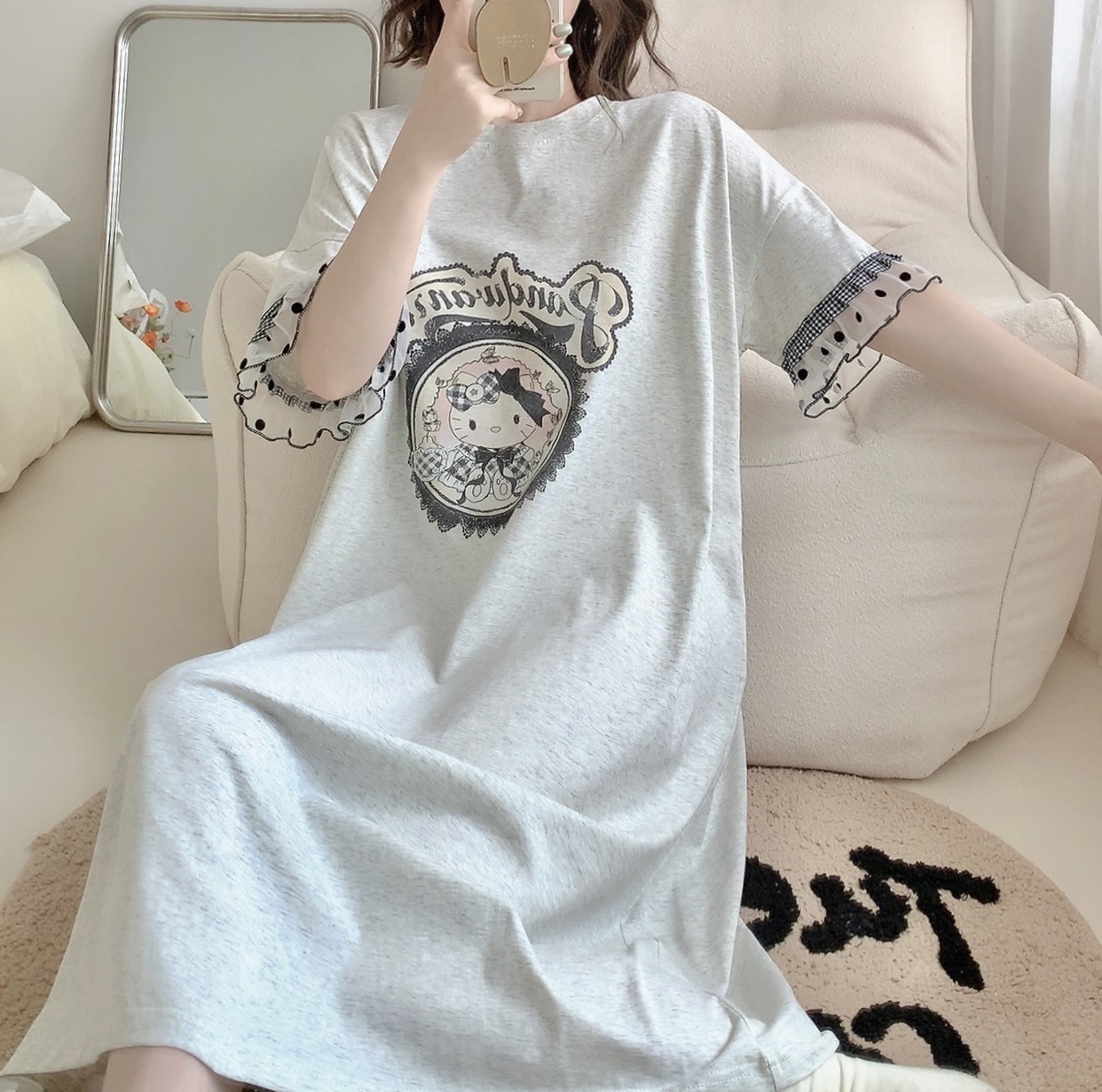 🥰PM_K3250  ▶️長版Hello Kitty睡衣 👉B:62cm L:102cm W:cm H:cm L:cm👈