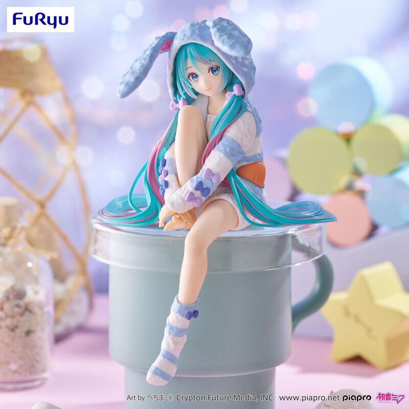 FuRyu 代理版 景品 初音未來 泡麵蓋 兔耳連帽睡衣 藍色Ver.