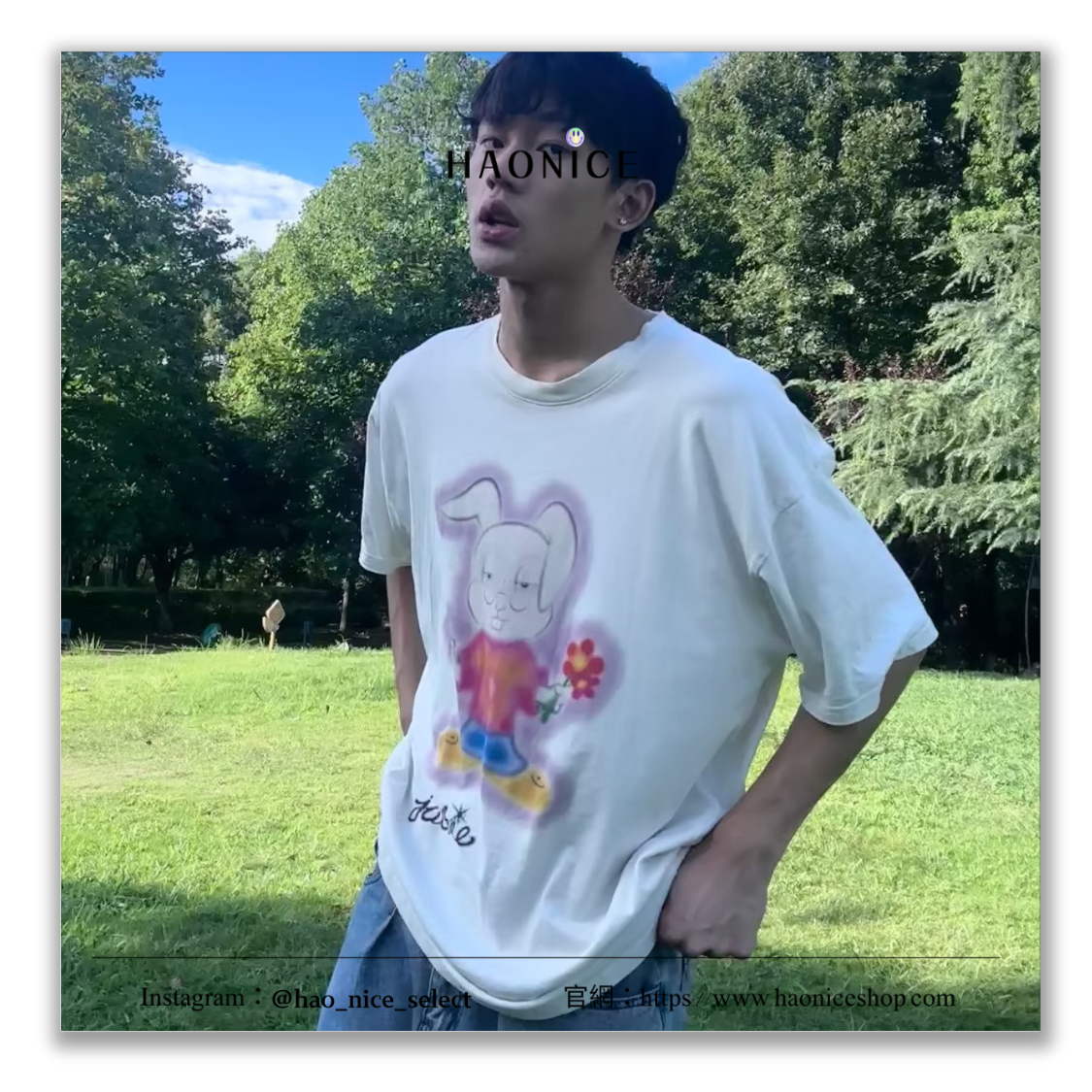 【HAO NICE】25SS🔥DREW HOUSE 經典logo 紫暈卡通兔子 短袖 短T