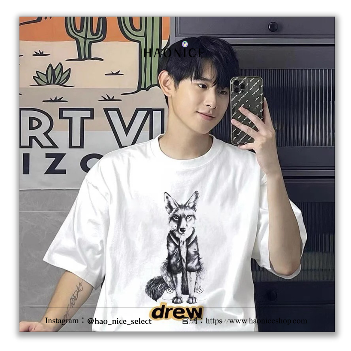 【HAO NICE】25SS🔥DREW HOUSE 動物系列 素描狐狸 手繪風短袖 短T