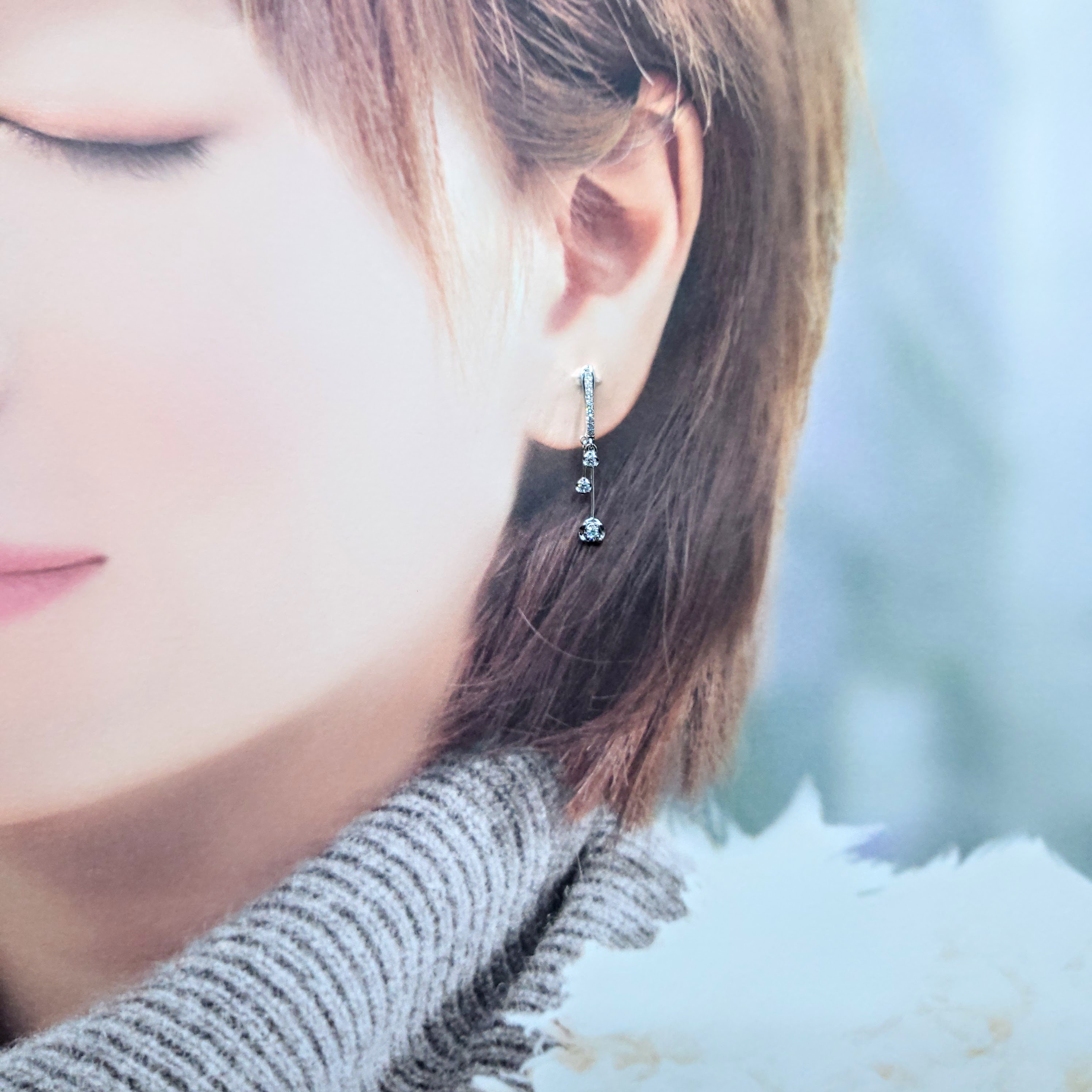 18K White Gold 0.30ct Diamond Earrings