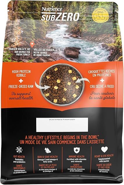 Nutrience Subzero Limited Ingredient Cat Food  Canadian Turkey & Pumpkin Recipe 1.8kg/4.5kg