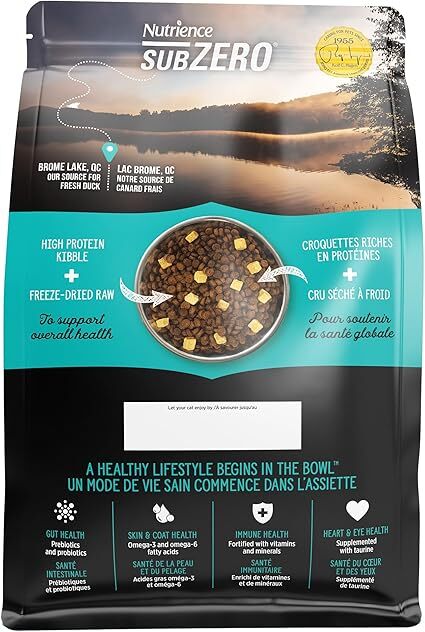 Nutrience SubZero 凍乾無穀物單一蛋白系列．鮮鴨肉+鴨肉+梨 全貓配方1.8kg/4.5kg