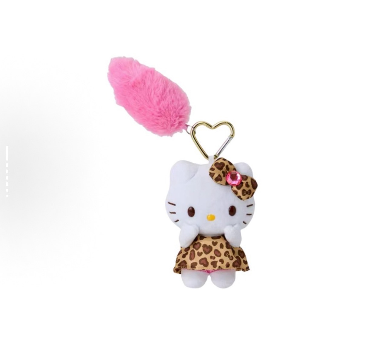 三麗鷗Hello Kitty 豹紋絨毛娃娃吊飾 楊超越同款 千禧Y2K風 可愛掛飾Aug25