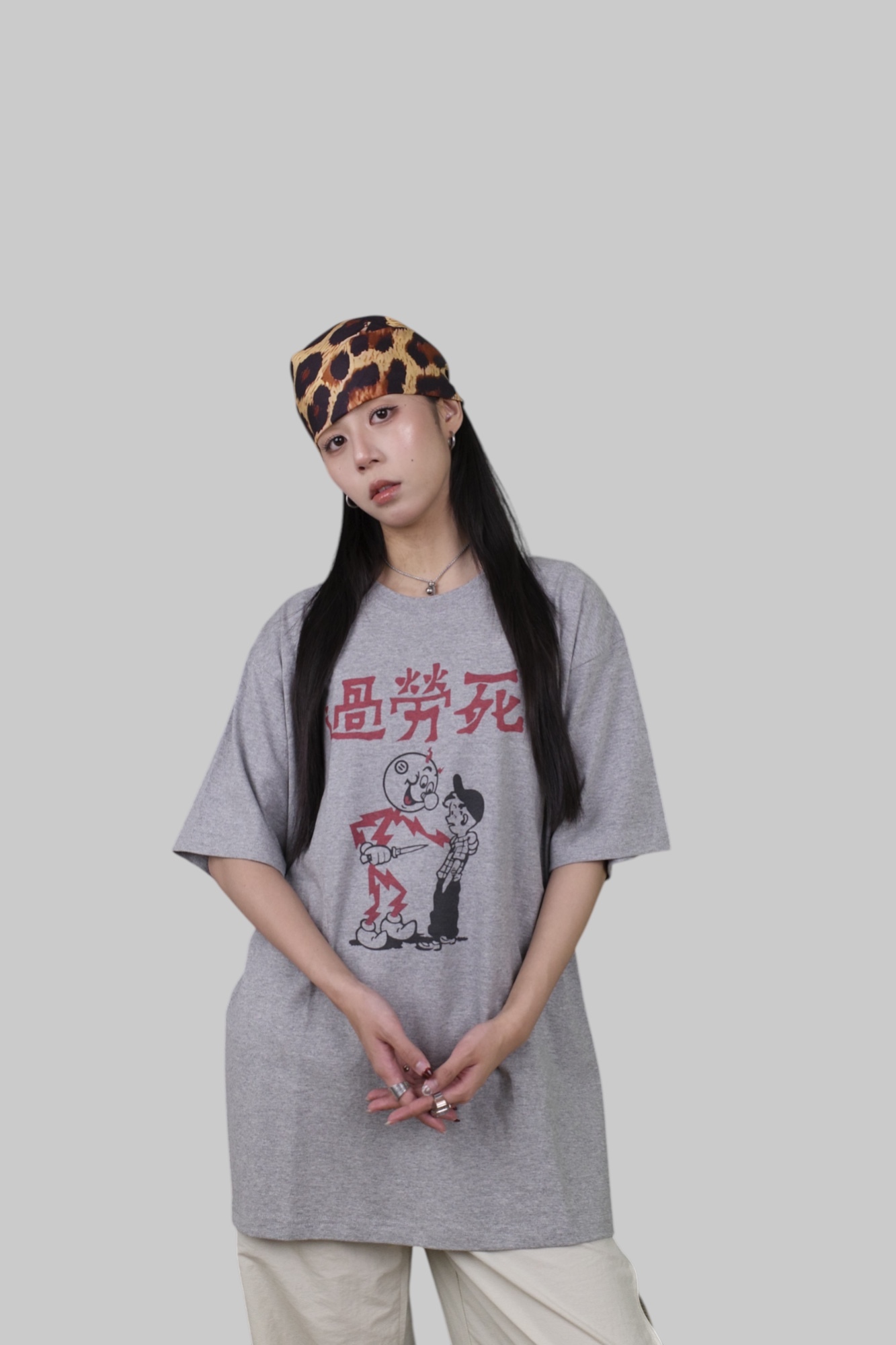 『Always_Good』過勞死 中文字 插畫 印花 短T