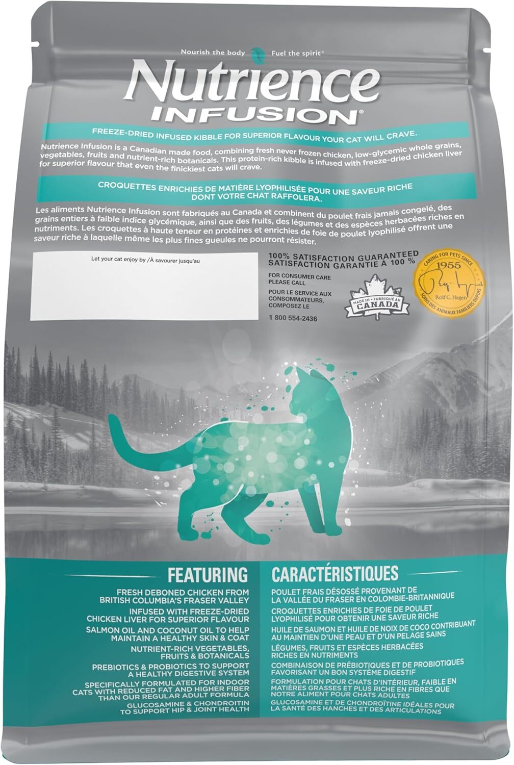 Nutrience Infusion Freeze-Dried Infused Healthy Adult Indoor for Cats (Chicken)．2.27kg/5kg