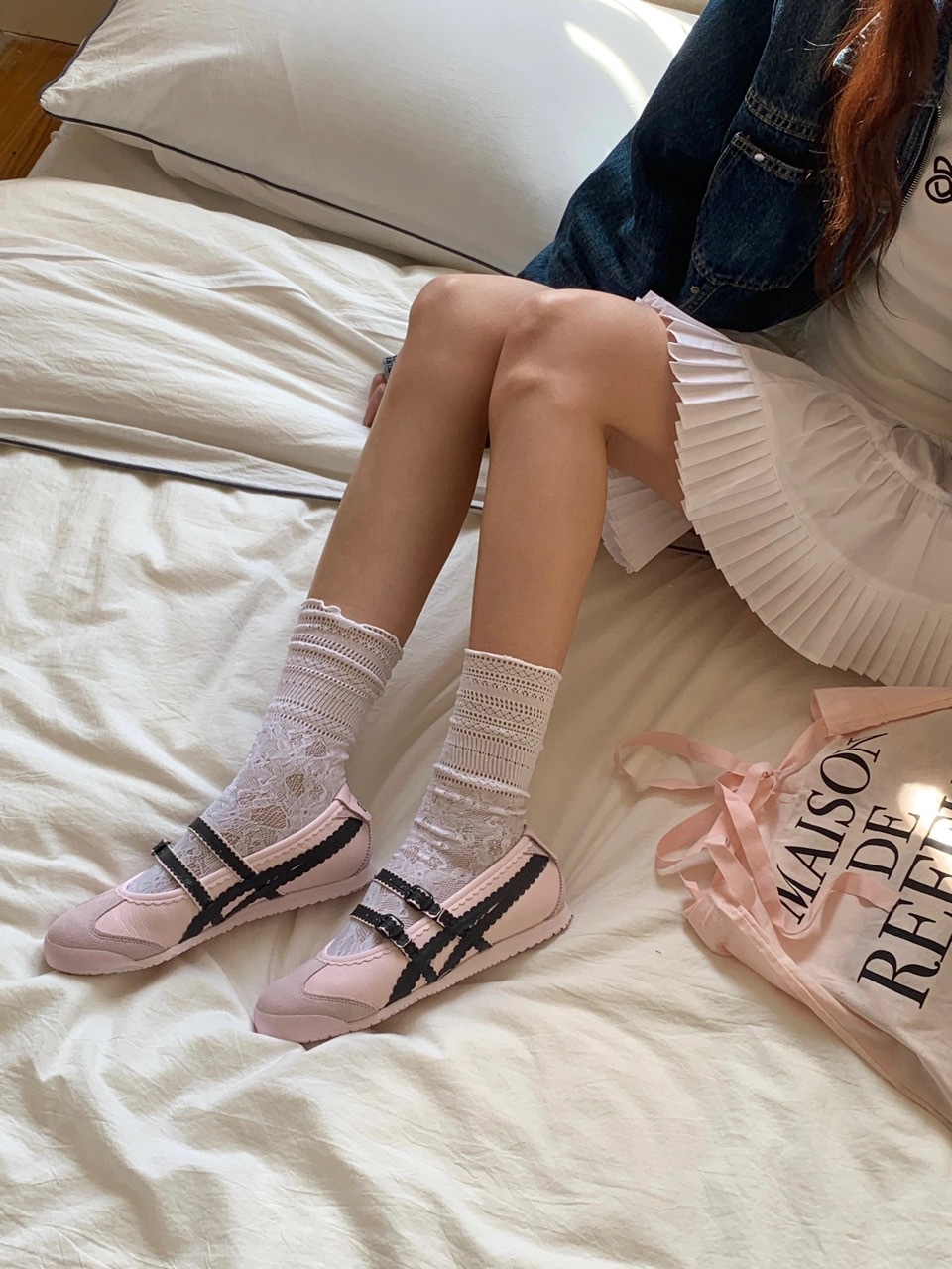 Onitsuka Tiger Mexico 66 TGRS 櫻花粉黑 淡粉 瑪莉珍 涼鞋 鬼塚虎 女鞋 1182A678-700 / 調貨