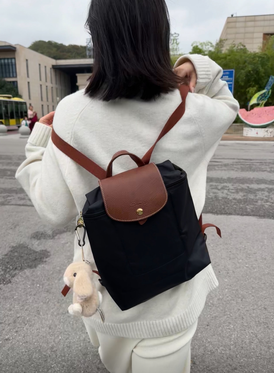LONGCHAMP Le Pliage 26 背囊 黑色