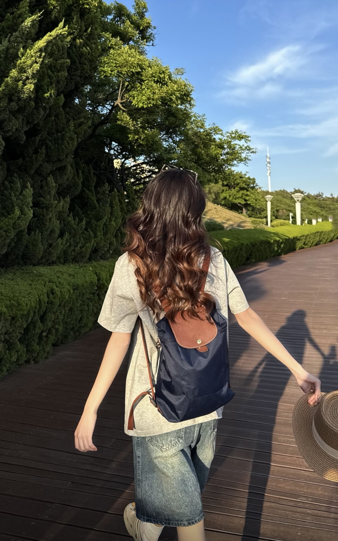 LONGCHAMP Le Pliage 26 背囊 軍藍色