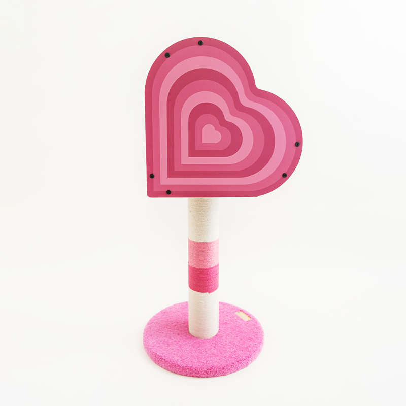 貓爬架 (心)-粉紅